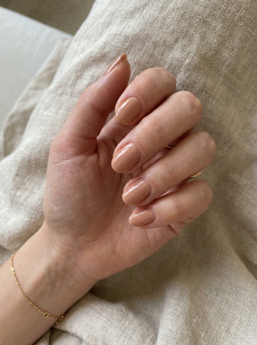 Glossy Nude Summer Nails – gepflegte Nagelidee 2026